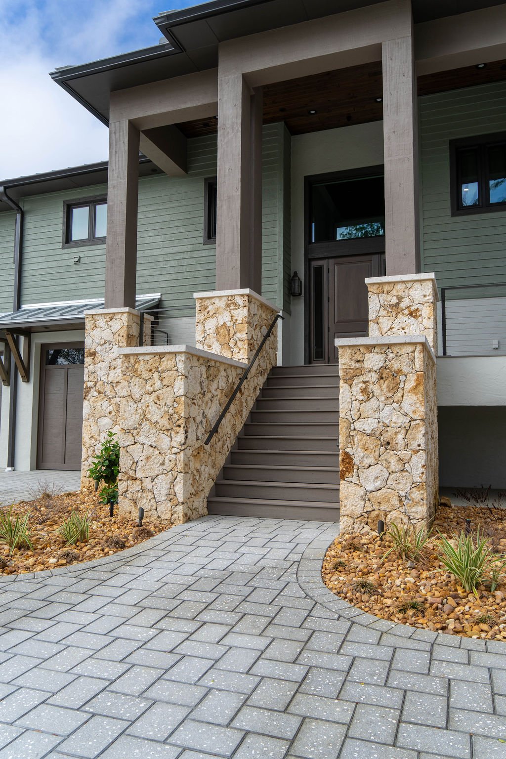 Elevated coastal residence — interior, built by Great Oaks General Contractors