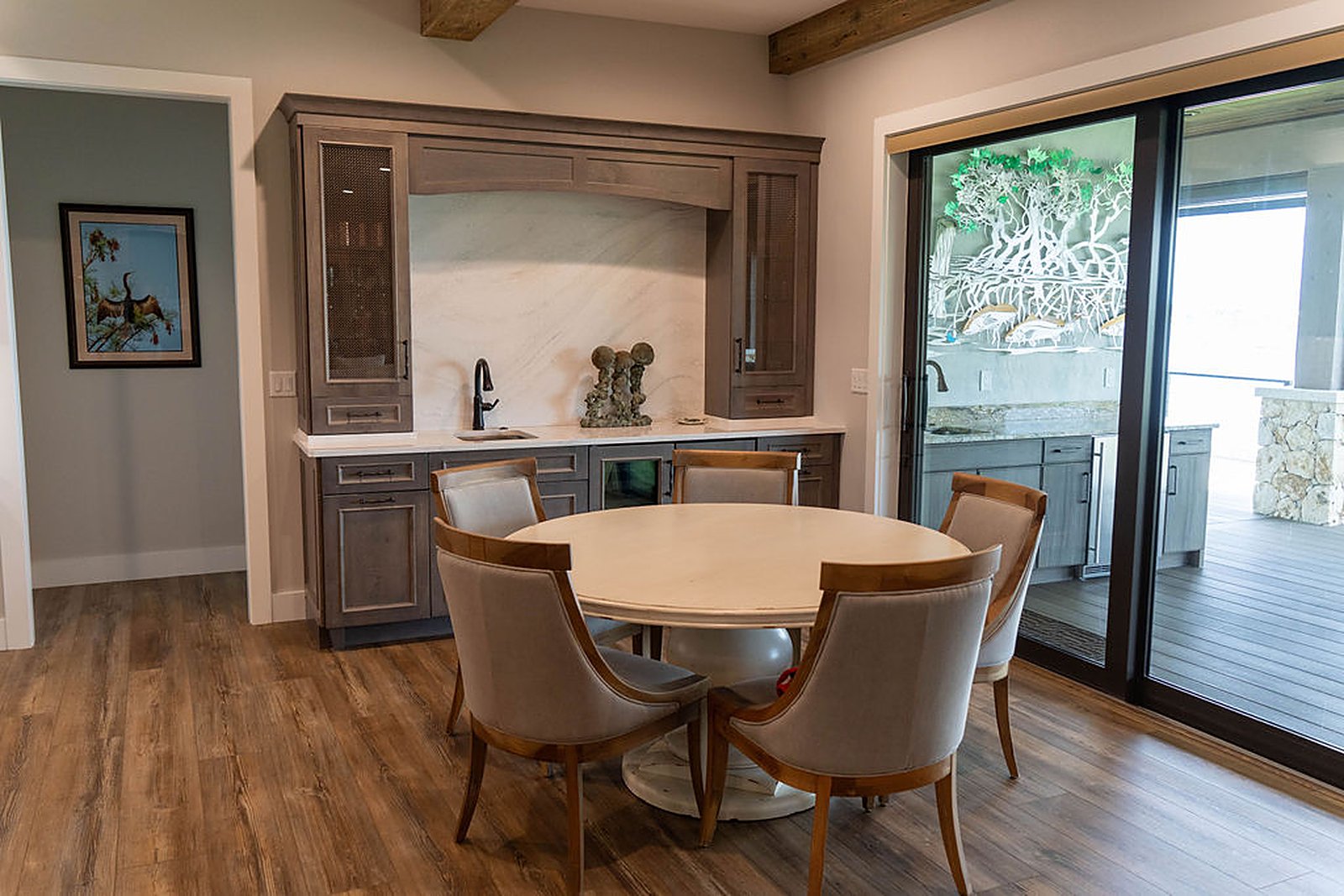 Elevated coastal residence — interior, built by Great Oaks General Contractors