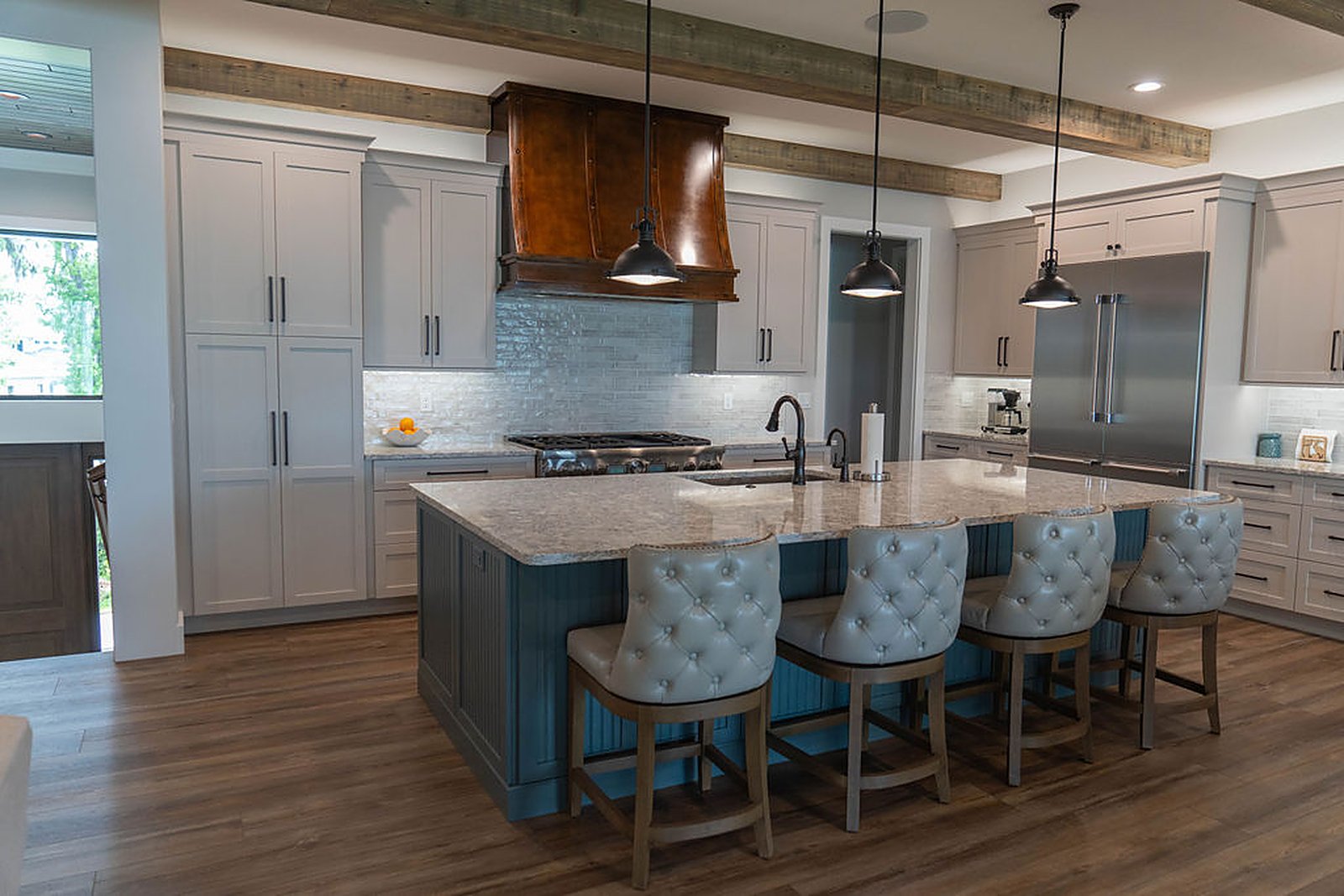 Elevated coastal residence — interior, built by Great Oaks General Contractors