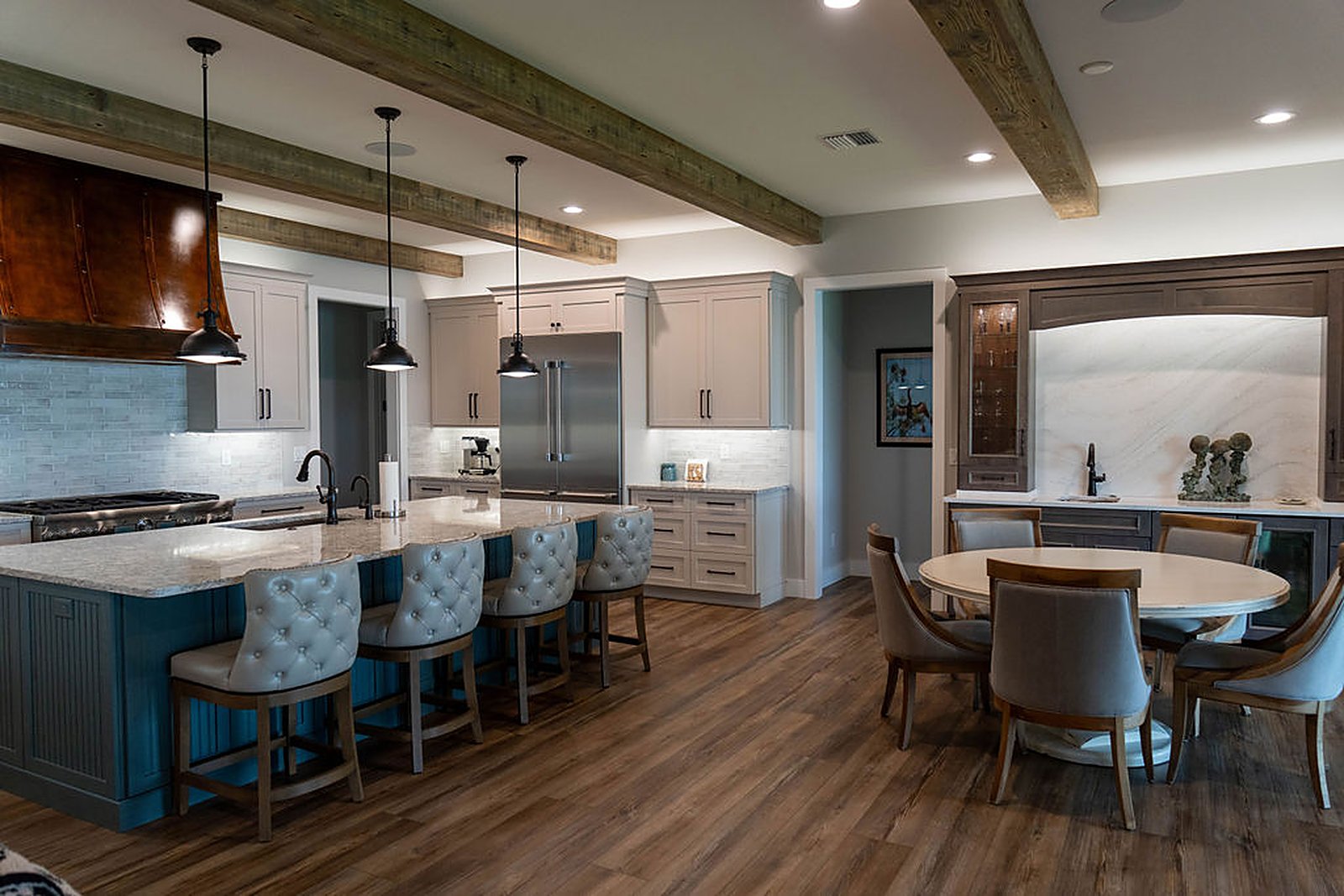 Elevated coastal residence — interior, built by Great Oaks General Contractors