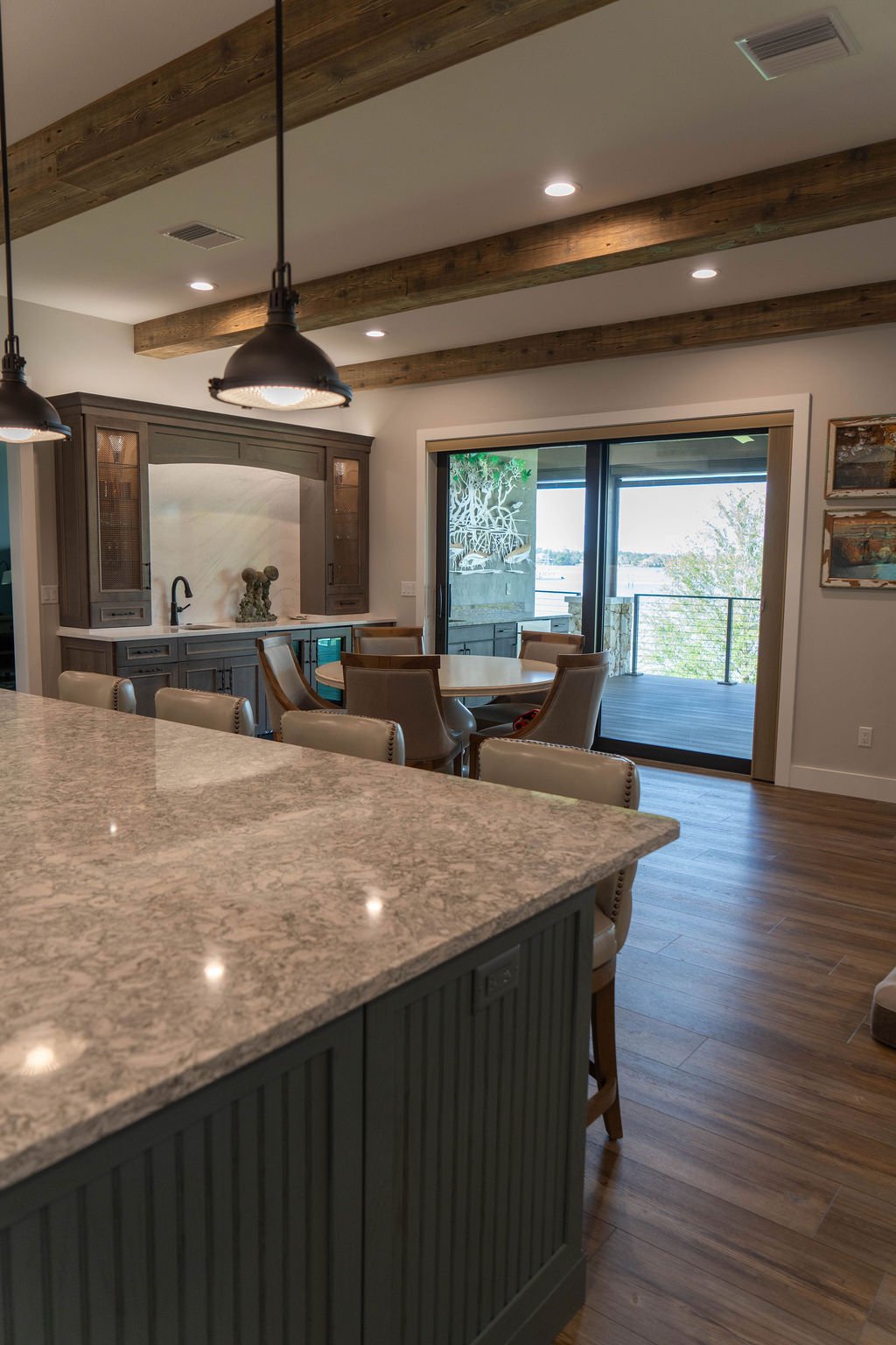 Elevated coastal residence — interior, built by Great Oaks General Contractors